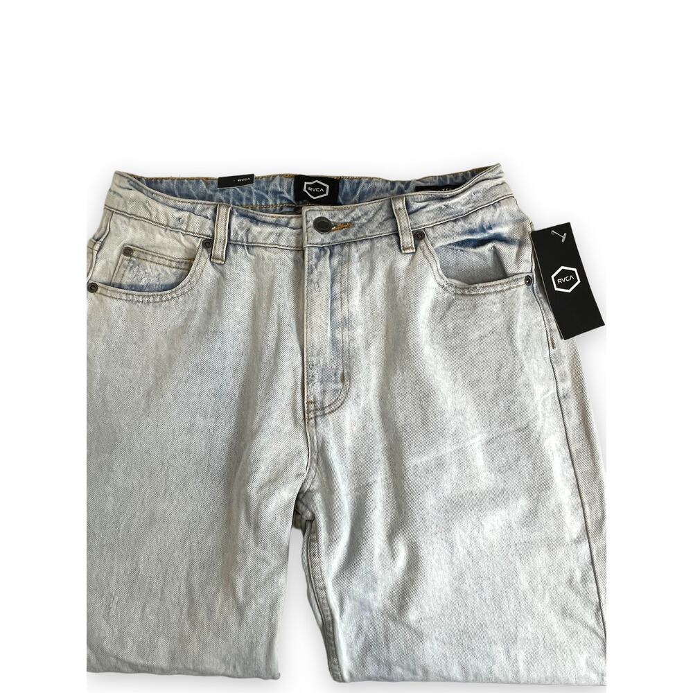 RVCA Filtered Skater Distressed Jean | Bleachout | Womens 28 NWT - Picture 5 of 11